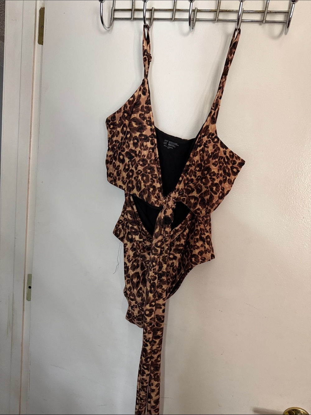 aerie Leopard Print One-Piece Swimsuit - Brown